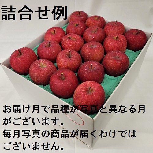 赤いりんごシリーズ 贈答用 10Kg詰 6ヶ月コース 6G